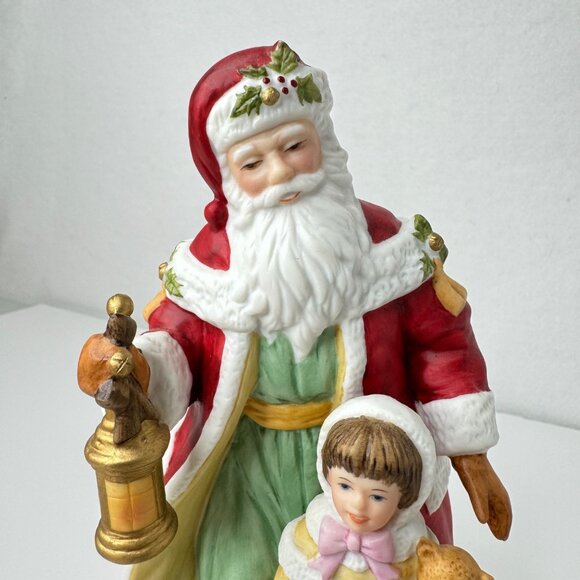 Porcelain Santa and Child with Teddy Bear by Avon - Picture 5 of 15
